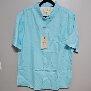 Weatherproof Men's Sky Blue Casual Button Down Shirt XL Nwt